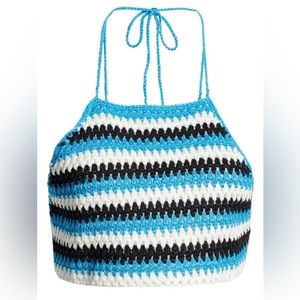 BP Blue Crochet Halter Top 💙